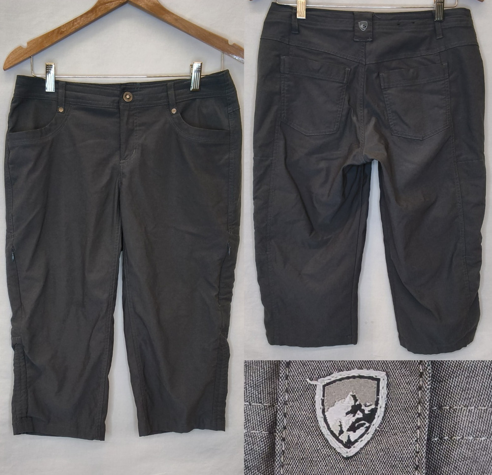 Kuhl Knee Length Shorts Gray Women's 8 Stretch Comfort Outdoors Hiking #W5703